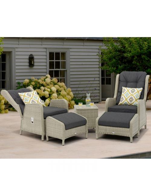 Bramblecrest Chedworth Dove Grey Hi-Back Recliner Chairs (Set of 2)