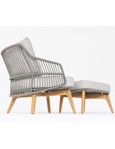 4 Seasons Outdoor Ancora Lounge Set with Footstool and Coffee Table