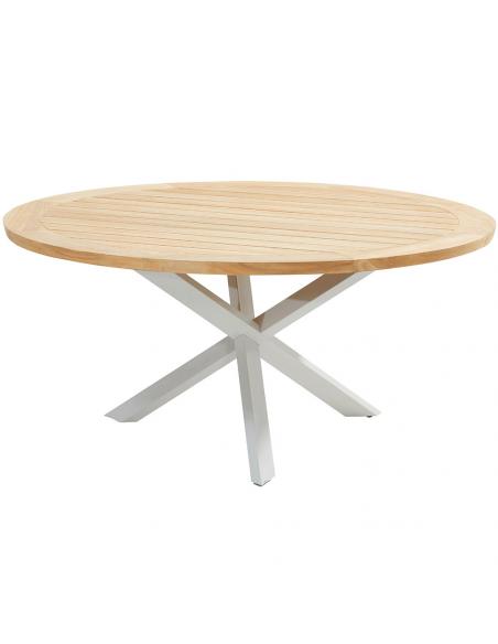 4 Seasons Outdoor Prado 160cm Round Table with Frost Grey Legs