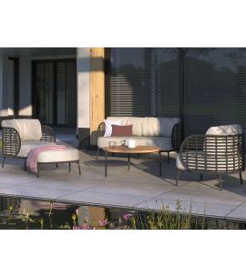 4 Seasons Outdoor Fabrice Lounge Set with Footstool and...