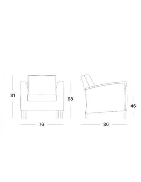 Vincent Sheppard Safi Lounge Chair with Seat and Back Cushions