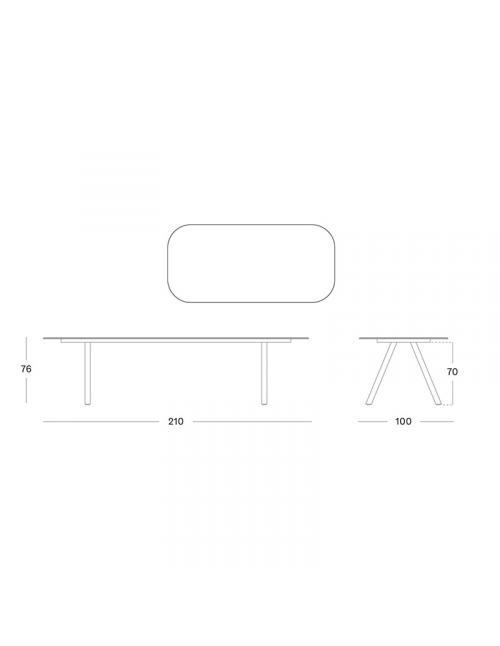 Vincent Sheppard Kodo Dining Table 210 x 100 -...