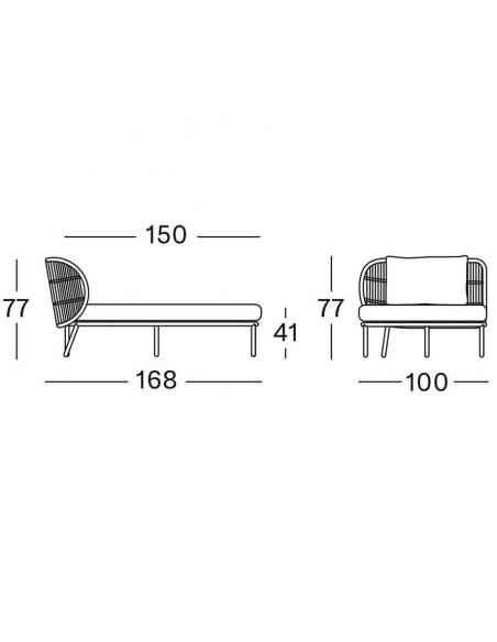 Vincent Sheppard Kodo Modular Chaise Longue Right - Dune White