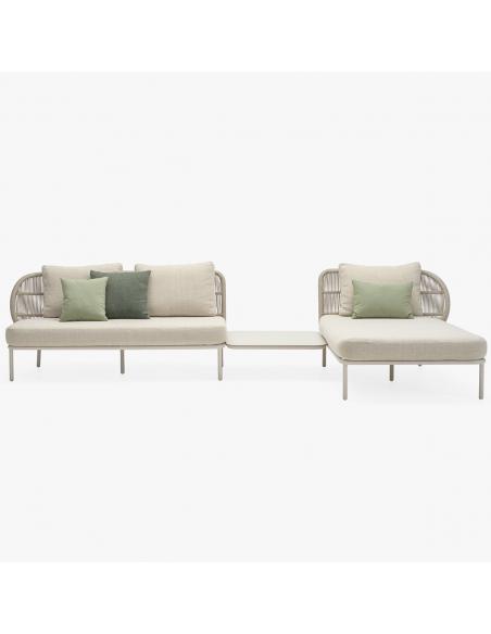 Vincent Sheppard Kodo Modular 75x75 Connecting Side Table - Dune White