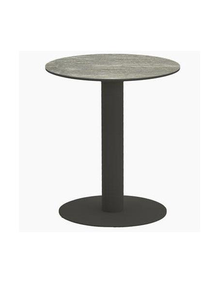 Vincent Sheppard Kodo Round Side Table Fossil Grey with Flint Ceramic Top