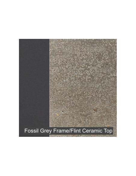 Vincent Sheppard Kodo Round Side Table Fossil Grey with Flint Ceramic Top