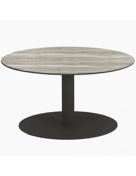 Vincent Sheppard Kodo Round Coffee Table 68 DIA Fossil Grey with Flint Ceramic Top
