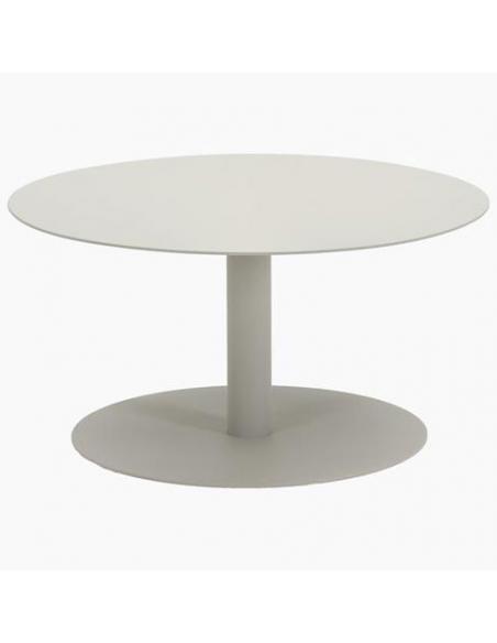 Vincent Sheppard Kodo Round Coffee Table 65 DIA Dune White with Aluminium Top