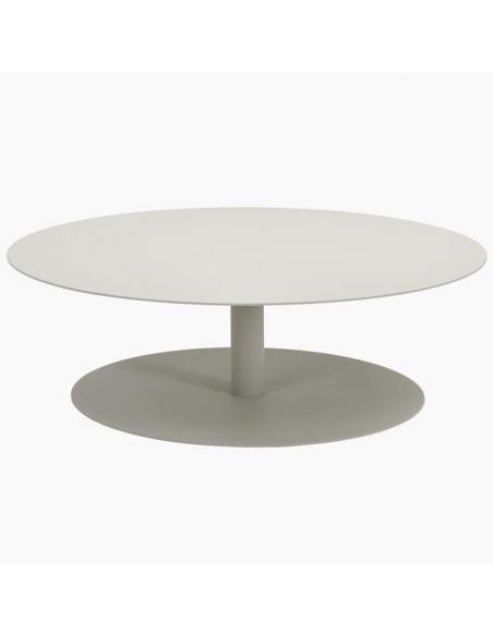 Vincent Sheppard Kodo Round Coffee Table 87 DIA Dune White with Aluminium Top