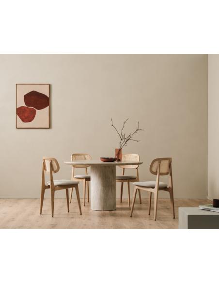 Vincent Sheppard Titus Dining Chair Natural Oak with Custom Upholstered Seat