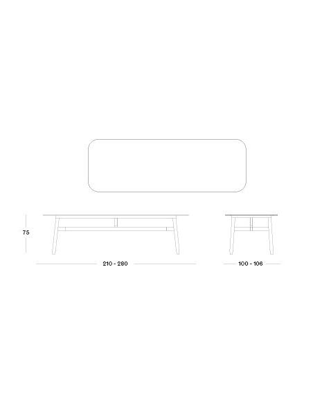 Vincent Sheppard David 280 x 106cm Rectangular Table
