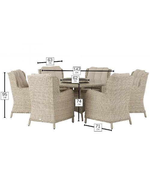 Bramblecrest Chedworth Sandstone 6 Seater...