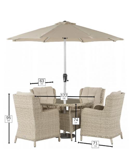 Bramblecrest Chedworth Sandstone 4 Seater...