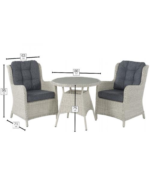 Bramblecrest Chedworth Dove Grey 2 Seater...