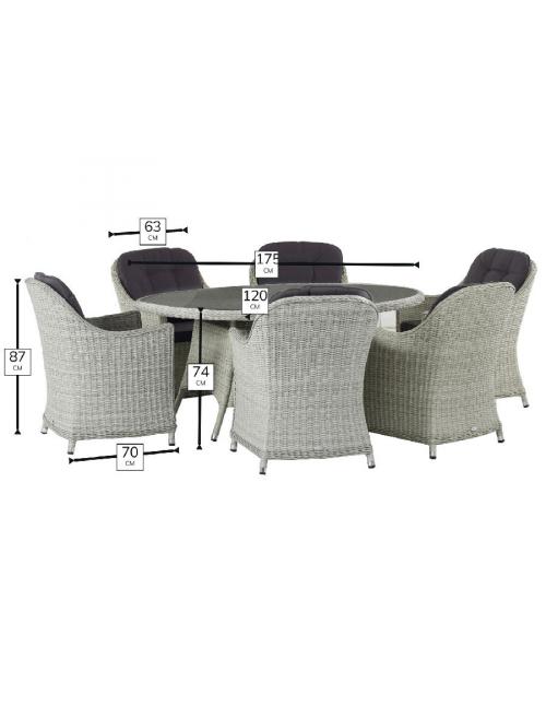 Bramblecrest Monterey Dove Grey 6 Seater...