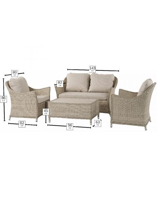 Bramblecrest Monterey Sandstone 2 Seat Sofa Set