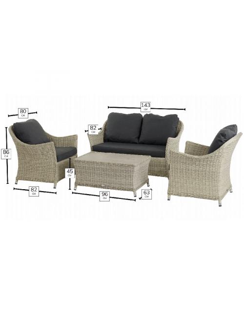 Bramblecrest Monterey Dove Grey 2 Seater Sofa Set