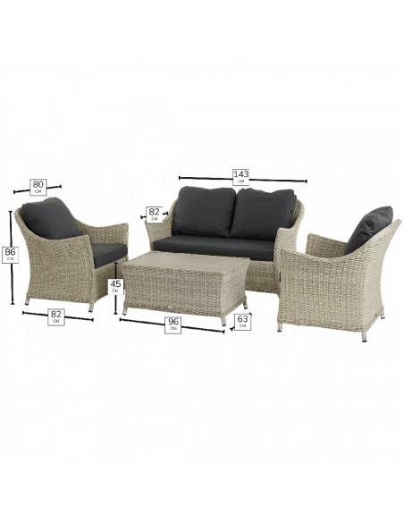 Bramblecrest Monterey Dove Grey 2 Seater Sofa Set