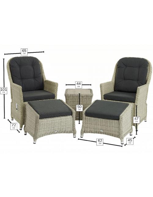 Bramblecrest Monterey Dove Grey Recliner Set