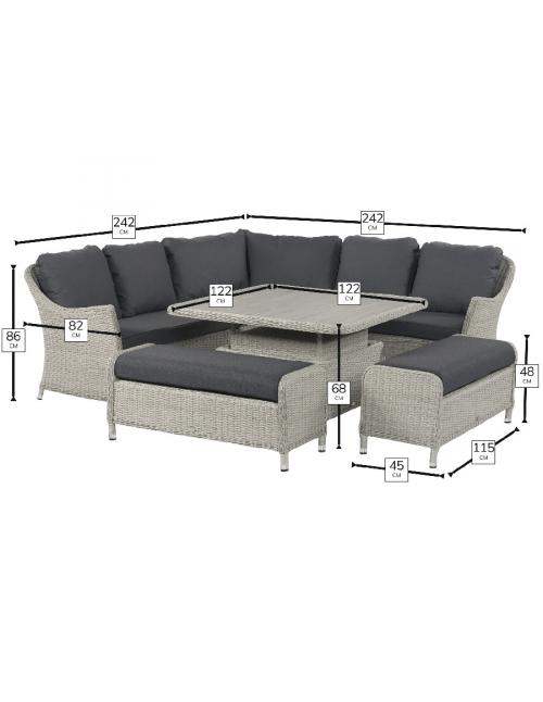 Bramblecrest Monterey Dove Grey Casual Dining...