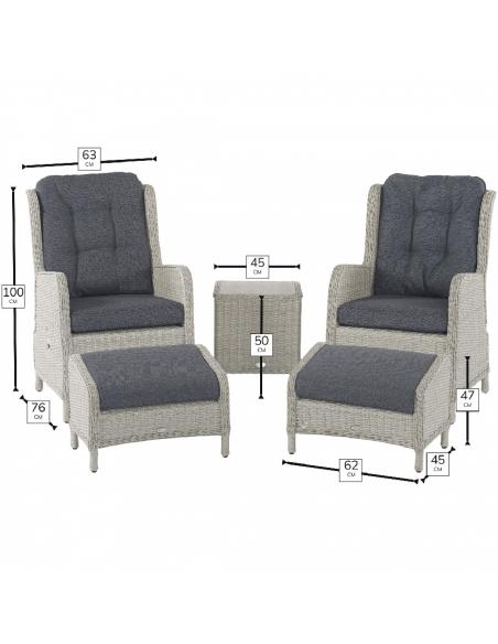 Bramblecrest Chedworth Dove Grey Recliner Set