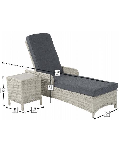 Bramblecrest Chedworth Dove Grey Loungers with...