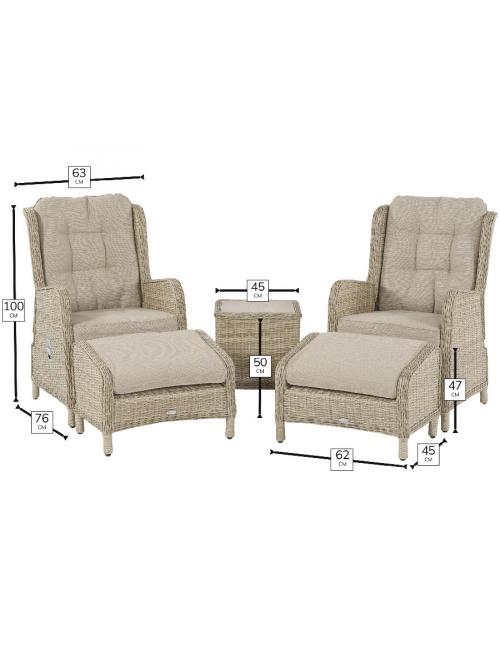 Bramblecrest Chedworth Sandstone Recliner Set