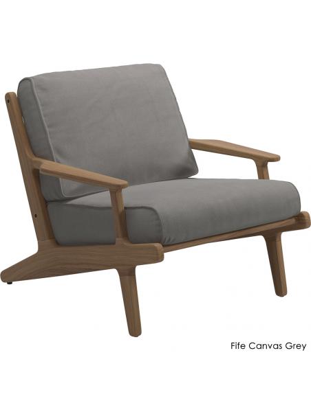 Gloster Bay Lounge Chair with Seat and Back Cushions