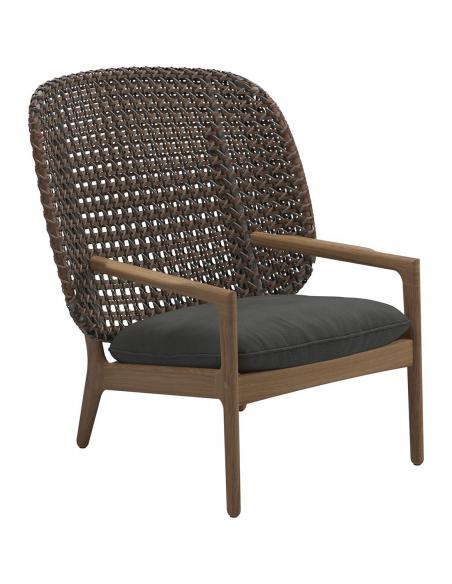 (SET OF 2) Gloster Kay High Back Lounge Chairs with Ottomans – Showroom Ex Display Offer