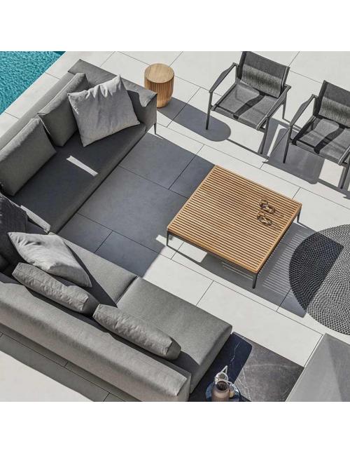 Gloster Grid Large Square Coffee Table Teak -...