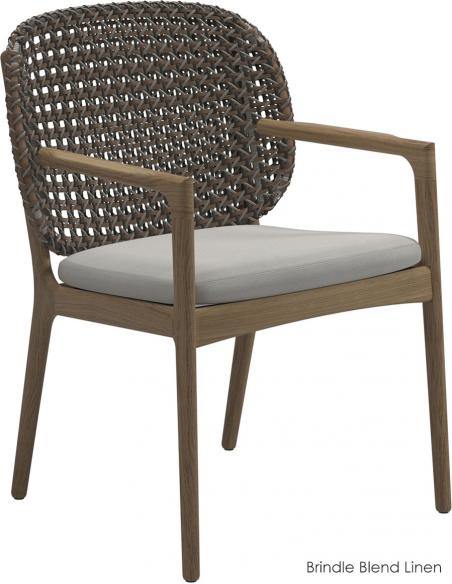 Gloster Kay Dining Chair with Arms - Brindle Wicker