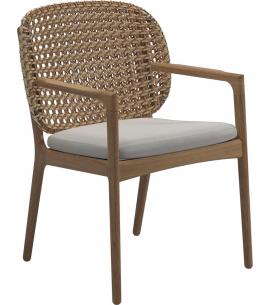 Gloster Kay Dining Chair with Arms - Harvest Wicker