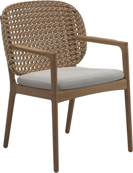 Gloster Kay Dining Chair with Arms - Harvest Wicker