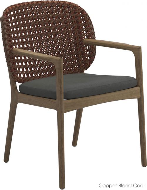 Gloster Kay Dining Chair with Arms - Copper Wicker