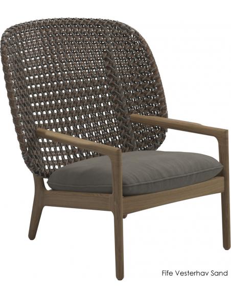 Gloster Kay High Back Lounge Chair - Brindle Wicker