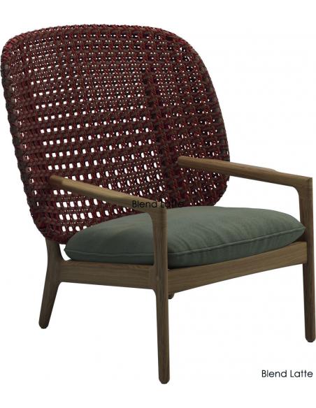Gloster Kay High Back Lounge Chair - Copper Wicker