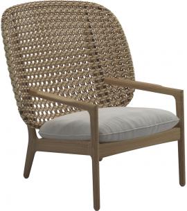 Gloster Kay High Back Lounge Chair - Harvest Wicker