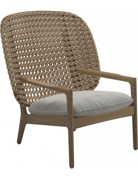 Gloster Kay High Back Lounge Chair - Harvest Wicker