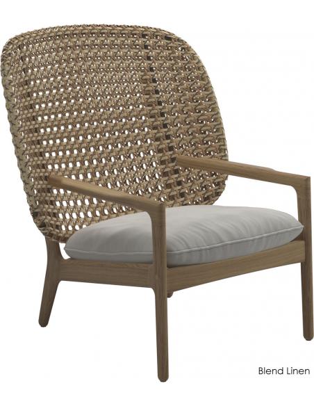 Gloster Kay High Back Lounge Chair - Harvest Wicker