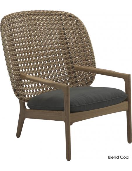 Gloster Kay High Back Lounge Chair - Harvest Wicker