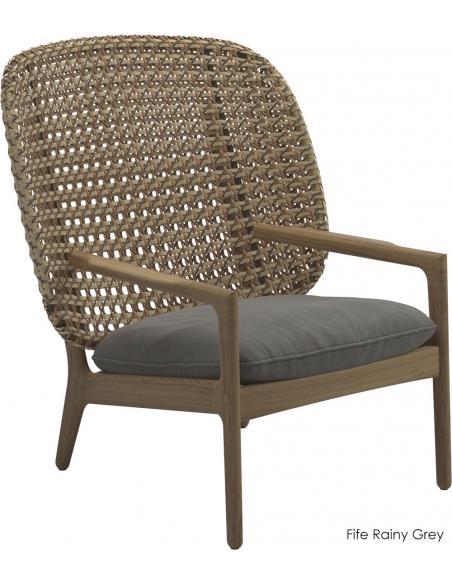 Gloster Kay High Back Lounge Chair - Harvest Wicker