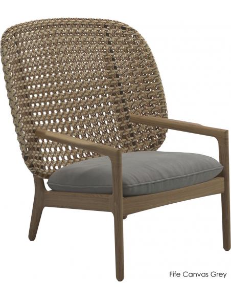 Gloster Kay High Back Lounge Chair - Harvest Wicker