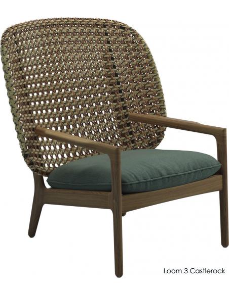 Gloster Kay High Back Lounge Chair - Harvest Wicker