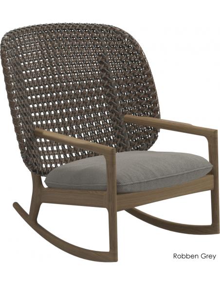 Gloster Kay High Back Rocking Chair - Brindle Wicker