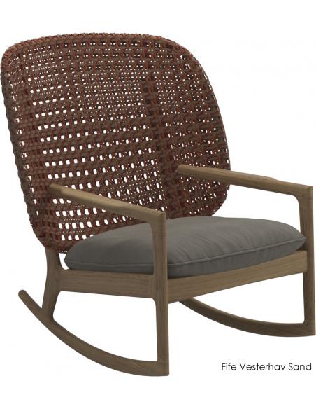 Gloster Kay High Back Rocking Chair - Copper Wicker