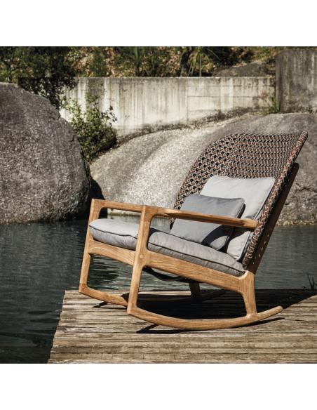 Gloster Kay High Back Rocking Chair - Harvest Wicker
