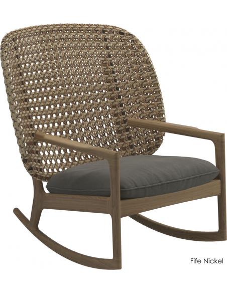 Gloster Kay High Back Rocking Chair - Harvest Wicker
