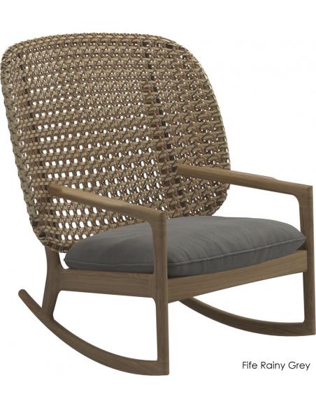 Gloster Kay High Back Rocking Chair - Harvest Wicker