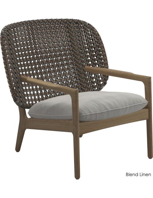 Gloster Kay Low Back Lounge Chair - Brindle Wicker