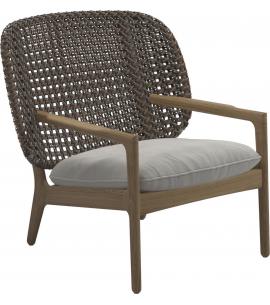 Gloster Kay Low Back Lounge Chair - Brindle Wicker